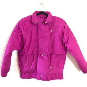 90s Retro SUPER PUFFER Hot Pink Ski Jacket